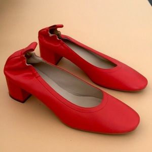 Everlane Red Block Heel Shoes